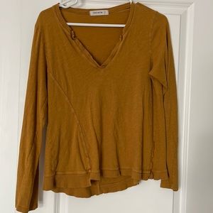 Anthropologie Good Luck Tee color: yellow mustard size: small